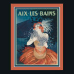 1920年代のAix-Les-Bains Deco Resort Adポスター ポスター<br><div class="desc">豊かな素晴らしターコイズ/ティール（緑がかった色）と珊瑚のエクスフランスのレ – バインズリゾートのためのレオネトCappielloによる広告20周年のアールデコ。11x14を示す。他のサイズでも使用可能で、キャンバスも使用可能。</div>