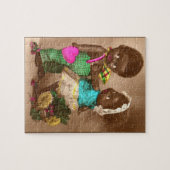 1920年代のRPPC愛で愛の黒い人形 ジグソーパズル (横)