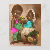 1920年代のRPPC愛で愛の黒い人形 ポストカード (正面)