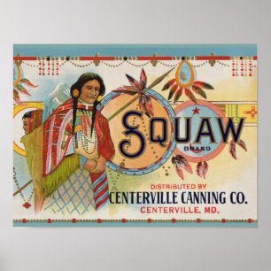 1920年代のSquawブランドのクレートラベル ポスター
