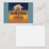 1920年代やきまチーフ蒸発りんごのラベル ノートカード (正面/裏面)