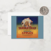 1920年代やきまチーフ蒸発りんごのラベル ノートカード (正面/裏面インサイチュ)