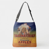 1920年代やきまチーフ蒸発りんごラベルプリント クロスボディバッグ (裏面)