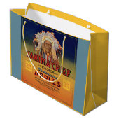 1920年代やきまチーフ蒸発りんごラベルプリント ラージペーパーバッグ (裏面アングル)