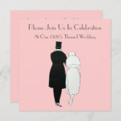 1920年代をテーマにした結婚式の招待状 招待状 (正面/裏面)