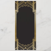 1920年代アートデコ ウェディング レセプション メニュー (裏面)