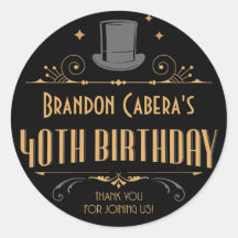 1920年代アールデコブラック&金ゴールド40歳の誕生日パーティー