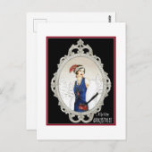 1920年代アールデコレディ ポストカード (正面/裏面)