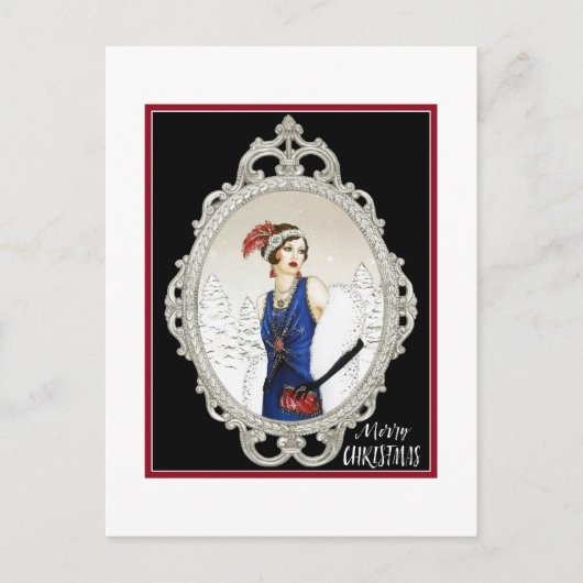 1920年代アールデコレディ ポストカード (正面)