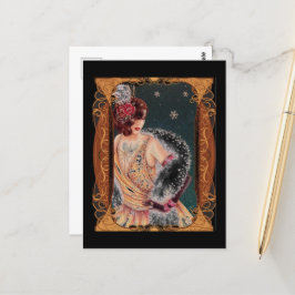 1920年代アールデコレディ ポストカード