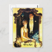 1920年代アールヌーボーカスタムフォーマル ポストカード (正面/裏面)