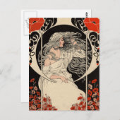 1920年代アールヌーボー ポストカード (正面/裏面)