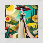 1920年代オートーオートクチュールヴィンテージファッション スクエア名刺 (正面)