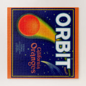 1920年代オービットオレンジの果輪箱ラベル ジグソーパズル (横)