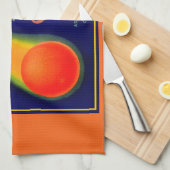 1920年代オービットオレンジ果輪輪輪状ラベルプリント キッチンタオル (四つ折り)