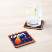 1920年代オービットオレンジ果輪輪輪状ラベルプリント コースター (右側)