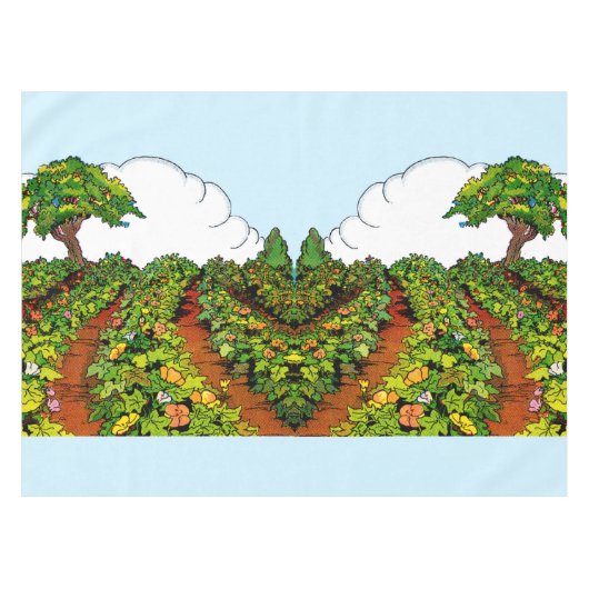 1920年代ガーデンプリント テーブルクロス (正面(横))