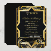 1920年代ギャツビースタイルのレセプション 招待状 (正面/裏面)