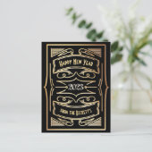 1920年代ギャツビータイポグラフィ新年 シーズンポストカード (スタンド正面)