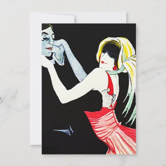 1920年代ギャングパーティーフラッパー招待状 招待状 (正面)