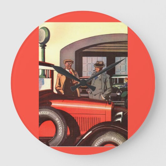 1920年代ケリー·スプリングフィールドズ·タイヤと-もう一つ ラージ壁時計 (正面)