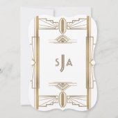 1920年代ゴージャス グレートギャツビー ブライズシャワー 招待状 (裏面)