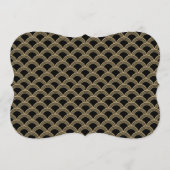 1920年代ゴールドとブラックのギャツビー結婚式のギフトサイン 招待状 (裏面)