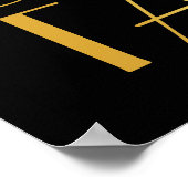 1920年代シャンパンを飲む時間ポスター金ゴールド ポスター (角)