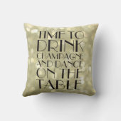 1920年代シャンパングリティリー金ゴールドを飲む クッション (裏面)