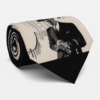 1920年代シャープな服装の男のプリント ネクタイ