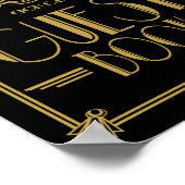 1920年代ジャズエイジのアートデコ風ギャツビーゲストブックプリント ポスター (角)