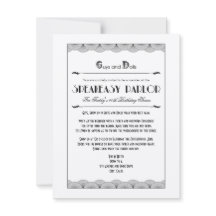 1920年代ジャズエイジ スピークイージー テーマパーティーの招待状