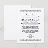 1920年代ジャズエイジ スピークイージー テーマパーティーの招待状 招待状 (正面/裏面)