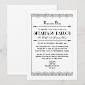 1920年代ジャズエイジ スピークイージー テーマパーティーの招待状 招待状 (正面/裏面)