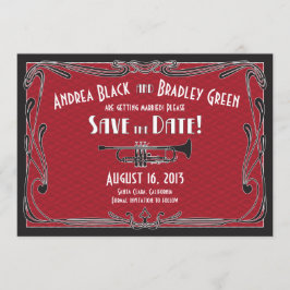 1920年代ジャズトランペットウェディング・セーブ・ザ・デート セーブザデート