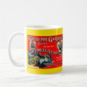 1920年代ジュゼッペ・ガリバルディマカロニレーベル コーヒーマグカップ