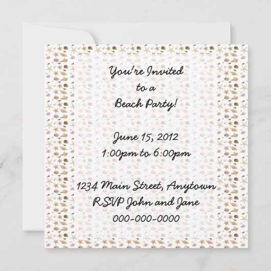 1920年代セーラーガールビーチパーティー 招待状 (裏面)
