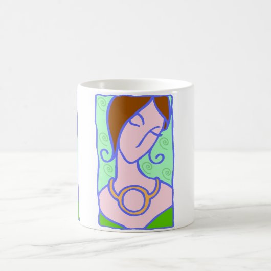 1920年代タウロス女性のシンボル緑 コーヒーマグカップ (中央)