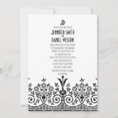 1920年代テーマ結婚式招待状テンプレート 招待状 (正面)