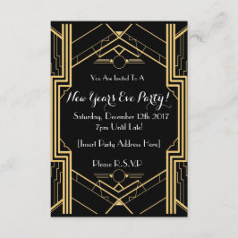 1920年代テーマNYEパーティの招待状 招待状