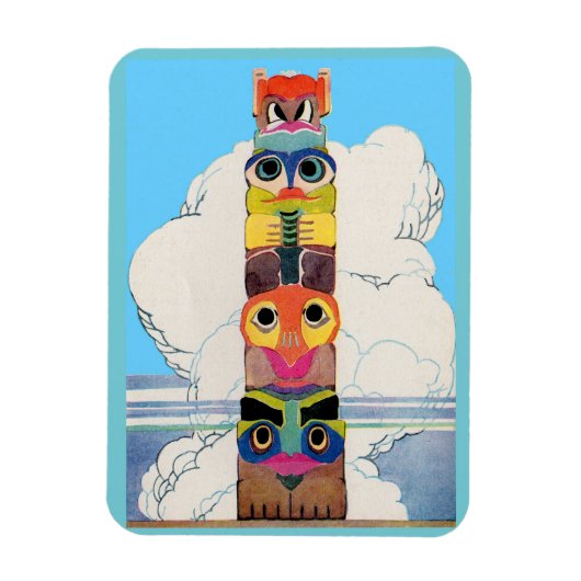 1920年代トーテムポール マグネット (縦)