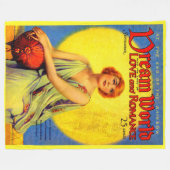 1920年代ドリームワールド誌の表紙 フリースブランケット (正面(横))