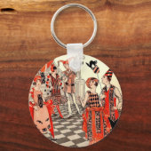 1920年代ハロウィーンの衣装パーティー キーホルダー (正面)