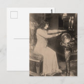 1920年代ビンテージ 水晶玉占い師 写真 ポストカード (正面/裏面)
