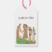 1920年代ファッションファッショナブル女子遊ゴルフ ギフトタグ