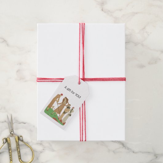 1920年代ファッションファッショナブル女子遊ゴルフ ギフトタグ