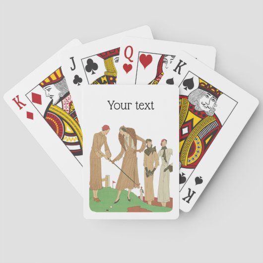 1920年代ファッションファッショナブル女子遊ゴルフ トランプ (裏面)