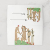 1920年代ファッションファッショナブル女子遊ゴルフ プレイスカード (外部開封)