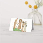 1920年代ファッションファッショナブル女子遊ゴルフ プレイスカード (正面)