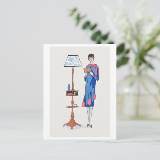 1920年代ファッションプレートデイトドレス&読ズ ポストカード (スタンド正面)